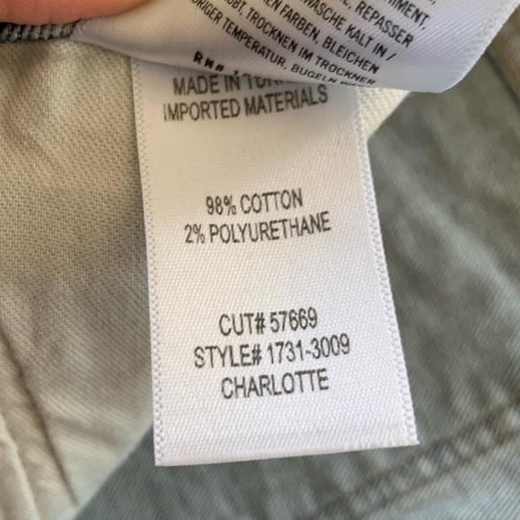 Citizens of Humanity Charlotte Jeans Straight Leg Crop Distressed Demin Size 31 - Picture 8 of 10